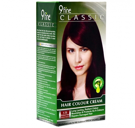 9Fine Classic Hair Color Cream-4.26 Brilliant Red Medium Brown
