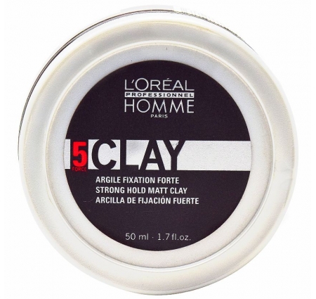 L'Oreal Professionnel Homme Force 5 Clay-Strong Hold Matt Clay