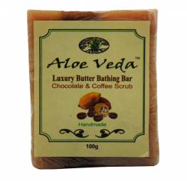 Aloe Veda Luxury Butter Bathing Bar Chocolate and Coffee Scrub