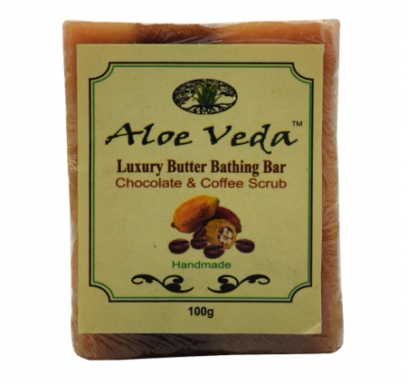 Aloe Veda Luxury Butter Bathing Bar Chocolate and Coffee Scrub