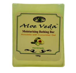 Aloe Veda Moisturising Bathing Bar Avocado with Cucumber Gel