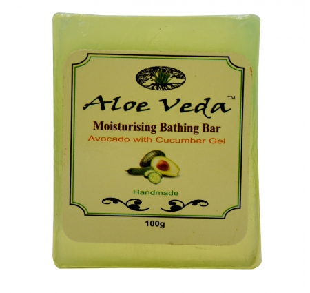 Aloe Veda Moisturising Bathing Bar Avocado with Cucumber Gel