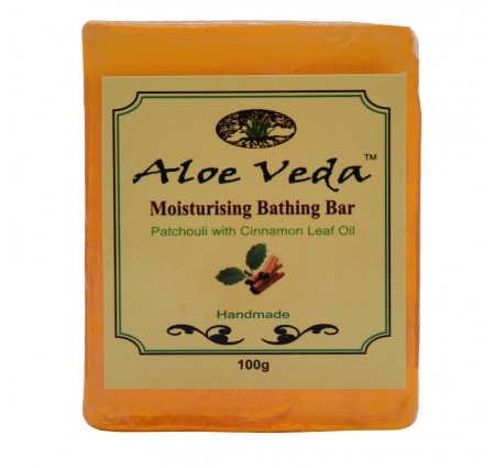 Aloe Veda Moisturising Bathing Bar Patchouli with Cinnamon Leaf Oil