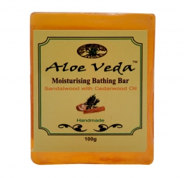 Aloe Veda Moisturising Bathing Bar Sandalwood with Cedarwood Oil