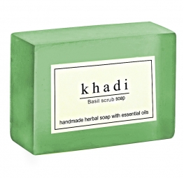 Khadi Handmade Basil Scrub Soap