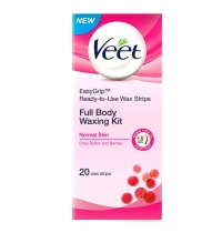 Veet Full Body Waxing Kit Wax Strips-Normal Skin