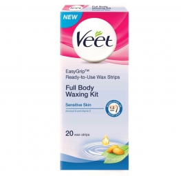 Veet Full Body Waxing Kit Wax Strips-Sensitive Skin